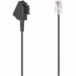 Hama 00201113, 6 m, RJ-45, TAE (F), Noir, Mâle, Mâle