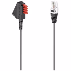 Hama 00201116, 6 m, RJ-45, TAE (F), Noir, Mâle, Mâle
