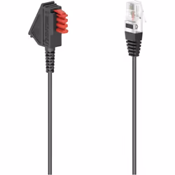 Hama 00201117, 10 m, RJ-45, TAE (F), Noir, Mâle, Mâle