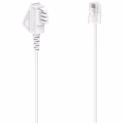 Hama 00201118, 3 m, RJ-45, TAE (F), Blanc, Mâle, Mâle