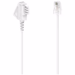 Hama 00201119, 6 m, RJ-45, TAE (F), Blanc, Mâle, Mâle
