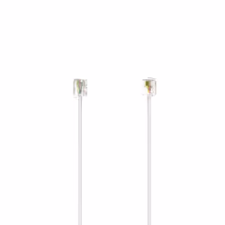 Hama 00201135, 10 m, 6p4c, 6p4c, Blanc, Mâle, Mâle