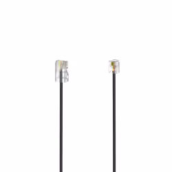 Hama 00201142, 6 m, RJ-11, RJ-45, Noir, Mâle, Mâle