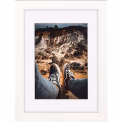 Hama Bella, Verre, Bois, Blanc, Cadre pour une seule photo, Table, Mur, 20 x 28 cm, Rectangulaire
