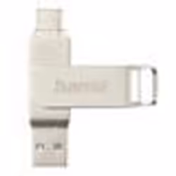 Hama C-Rotate Pro, 32 Go, USB Type-A / USB Type-C, 3.2 Gen 1 (3.1 Gen 1), Pivotant, Argent