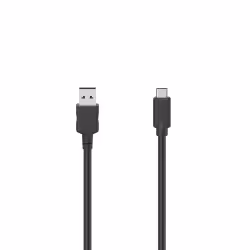 Hama 00300070, 1,5 m, USB A, USB C, USB 2.0, 480 Mbit/s, Noir