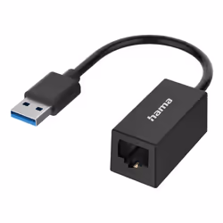 Hama 00300024, USB Type-A, RJ-45, Mâle, Noir, Mâle, Femelle