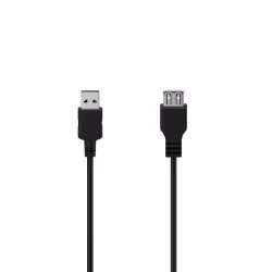 Hama 00300073, 3 m, USB A, USB A, USB 2.0, 480 Mbit/s, Noir