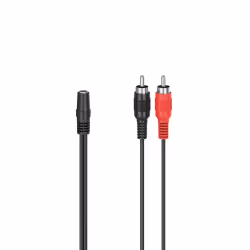 Hama 00305040, 3,5mm, Femelle, 2 x RCA, Mâle, Noir