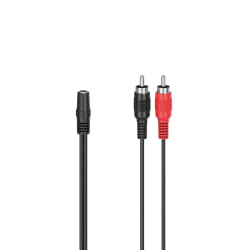 Hama 00305040 câble audio 3,5mm 2 x RCA Noir