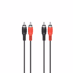 Hama 00305033, 2 x RCA, Mâle, 2 x RCA, Mâle, 1,5 m, Noir