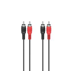 Hama 00305033 câble audio 1,5 m 2 x RCA Noir