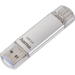 Hama C-Laeta lecteur USB flash 64 Go USB Type-A / USB Type-C 3.2 Gen 1 (3.1 Gen 1) Argent