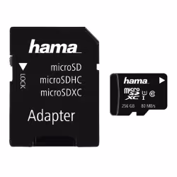 Hama 00213117, 256 Go, MicroSDXC, Classe 10, UHS-I, 80 Mo/s, Class 1 (U1)