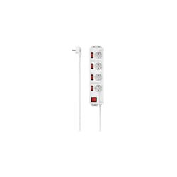 Hama 00223121 multiprise 1,4 m 4 sortie(s) CA Intérieure Blanc