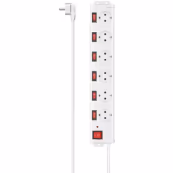 Hama 00223159, 6 sortie(s) CA, 1,4 m, Avec fil, Blanc, 3680 W