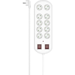 Hama 00223163 multiprise 2 m 10 sortie(s) CA Intérieure Blanc