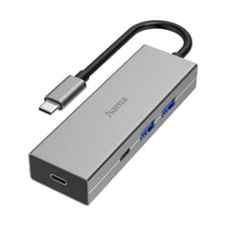 Hama 00200136 hub & concentrateur USB 3.2 Gen 1 (3.1 Gen 1) Type-A + Type-C 5000 Mbit/s Gris
