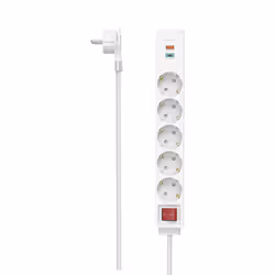 Hama 00223186, 1,4 m, Intérieure, Courbe, Blanc, 5 sortie(s) CA, 18 W