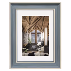 Hama Rustic, Verre, Polystyrène, Bleu, Cadre pour une seule photo, Table, Mur, 15 x 20 cm, Rectangulaire