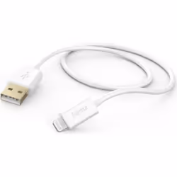 Hama 00201581, 1,5 m, Lightning, USB A, Mâle, Mâle, Blanc