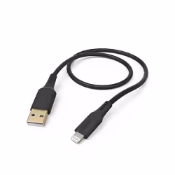 Hama Flexible, 1,5 m, Lightning, USB A, Mâle, Mâle, Noir