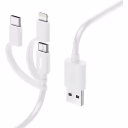Hama 00201535, 1 m, USB A, Micro-USB B, USB 2.0, 480 Mbit/s, Blanc