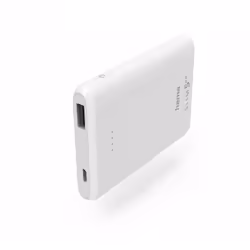 Hama SLIM 5HD, 5000 mAh, Lithium Polymère (LiPo), Blanc