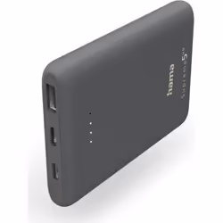 Hama Supreme 5HD, 5000 mAh, Lithium Polymère (LiPo), Gris
