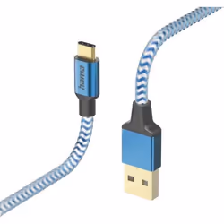 Hama Reflective, 1,5 m, USB A, USB C, USB 2.0, 480 Mbit/s, Bleu