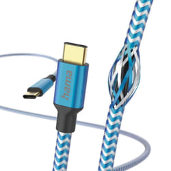 Hama Reflective câble USB 1,5 m USB 2.0 USB C Bleu