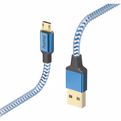Hama Reflective, 1,5 m, USB A, Micro-USB B, USB 2.0, 480 Mbit/s, Bleu