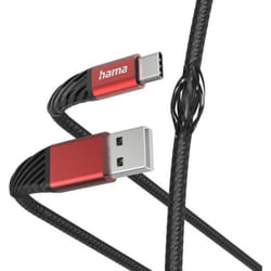 Hama Extreme câble USB 1,5 m USB 2.0 USB A USB C Noir, Rouge