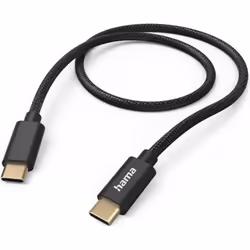 Hama Fabric, 1,5 m, USB C, USB C, USB 2.0, 480 Mbit/s, Noir