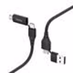 Hama 00201537, 1,5 m, USB A/USB C, USB C/Micro-USB B, USB 2.0, 480 Mbit/s, Noir