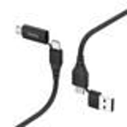 Hama 00201537 câble USB 1,5 m USB 2.0 USB A/USB C USB C/Micro-USB B Noir