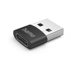 Hama 00201532 changeur de genre de câble USB C USB A Noir