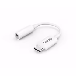 Hama 00201524, USB C, Mâle, 3,5mm, Femelle, Blanc