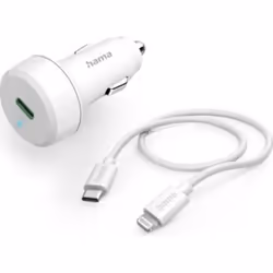 Hama 00201611, Auto, Allume-cigare, 12 V, 1 m, Blanc
