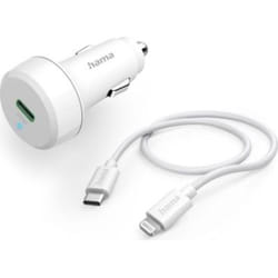 Hama 00201611 chargeur d'appareils mobiles Smartphone, Tablette Blanc Allume-cigare Auto