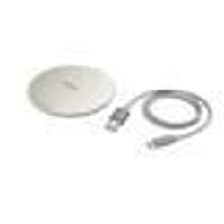 Hama QI-FC10 Metal Téléphone portable, Smartphone Crème, Gris USB Recharge sans fil Charge rapide Intérieure