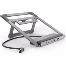 Hama Connect2Office Stand, Supports de Laptop, Anthracite, Aluminium, USB 3.2 Gen 2 (3.1 Gen 2) Type-C, USB 3.2 Gen 2 (3.1 Ge ...