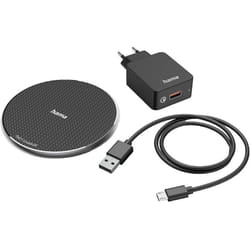 Hama QI-FC10 Smartphone Noir Secteur, USB Recharge sans fil Charge rapide Intérieure
