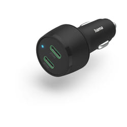 Hama 00201632 chargeur d'appareils mobiles Casque, Chargeur électrique, Smartphone, Tablette Noir Allume-cigare Charge rapide Auto