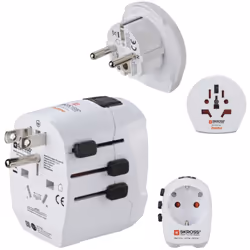 Hama World Travel Pro Light USB, Universel, Universel, Droit, Droit, Type B, Type E (FR), Type F, Type G (Royaume-Uni), Type ...