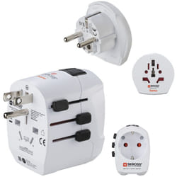 Hama World Travel Pro Light USB adaptateur prise d'alimentation Universel Blanc