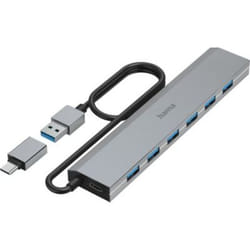 Hama 00200137 hub & concentrateur USB 3.2 Gen 1 (3.1 Gen 1) Type-A + Type-C 5000 Mbit/s Anthracite