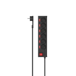 Multiprise - HAMA - Bloc multiprise - 6 prises - Protection surtension - Interrupteurs individuels