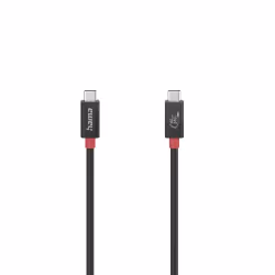 Hama 00200779, 1 m, USB C, USB C, USB4 Gen 3x2, 40000 Mbit/s, Noir