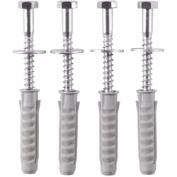 Hama 00205352, Kit de vissage, Métal, Plastique, Gris, Métallique